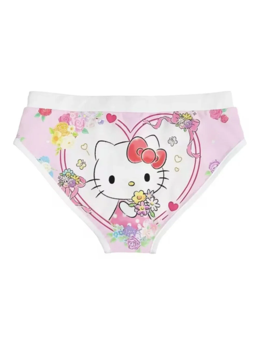 Sanrio Hello Kitty Men's Swim Briefs Pink Floral Triangle Swimwear Size M